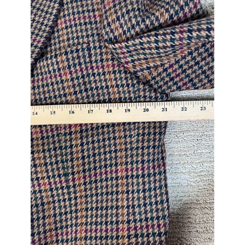 Ercole's Donegal Mist Handwoven Tweed Blazer Wool Mohair Cashmere Brown Check 42